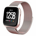 Pink Milanese-rem i rustfrit stål til Fitbit Versa og Versa 2 | Magnetisk lukning