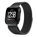 Λουράκι συμβατό με Fitbit Versa και Versa 2 — Μιλανέζικο μαύρο