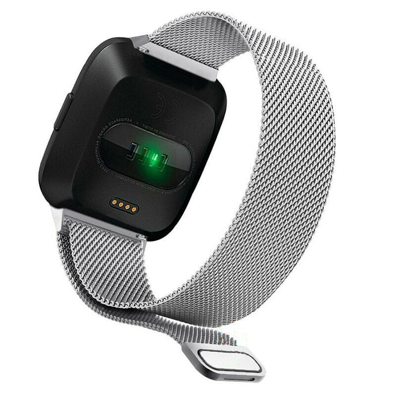 Zilverkleurig Milanese vervangend bandje voor Fitbit Versa en Versa 2