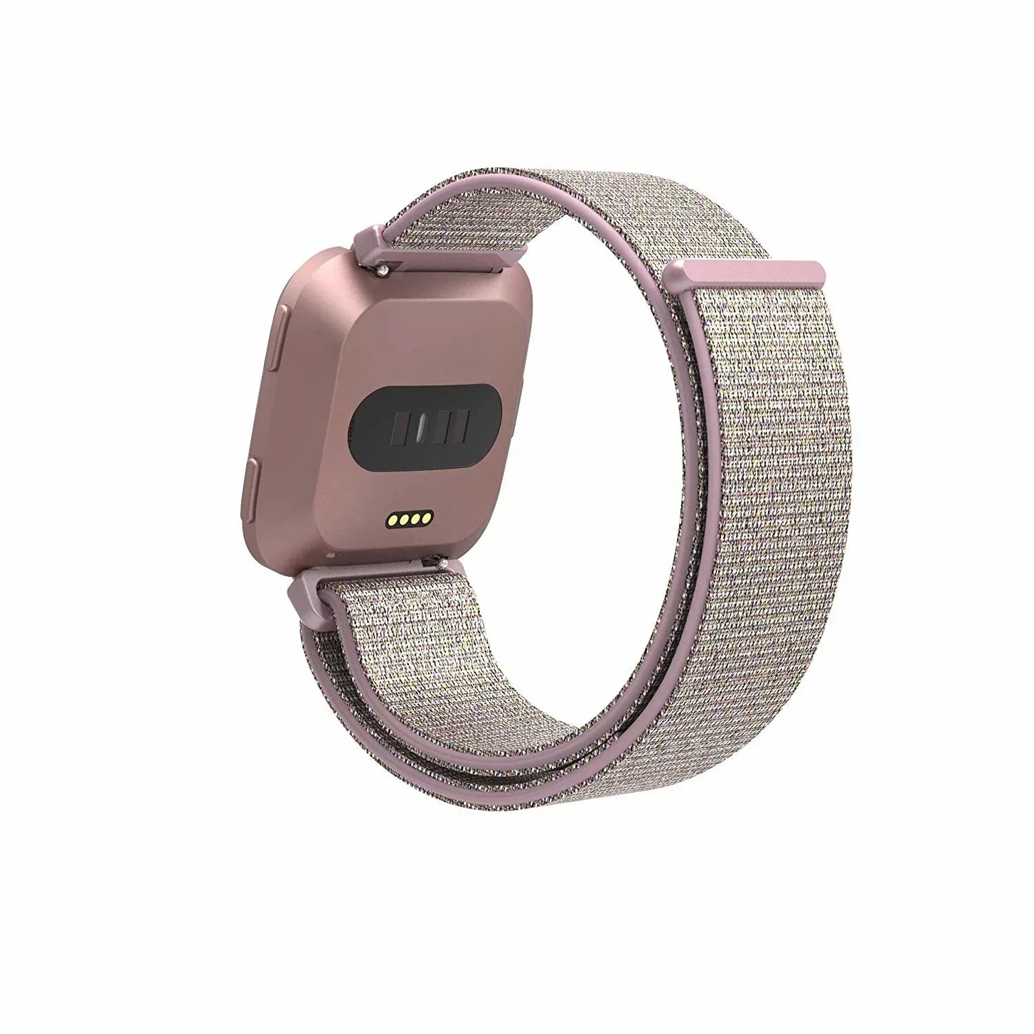 Pink Nylon Replacement Strap Compatible with Fitbit Versa and Versa 2 Smartwatch