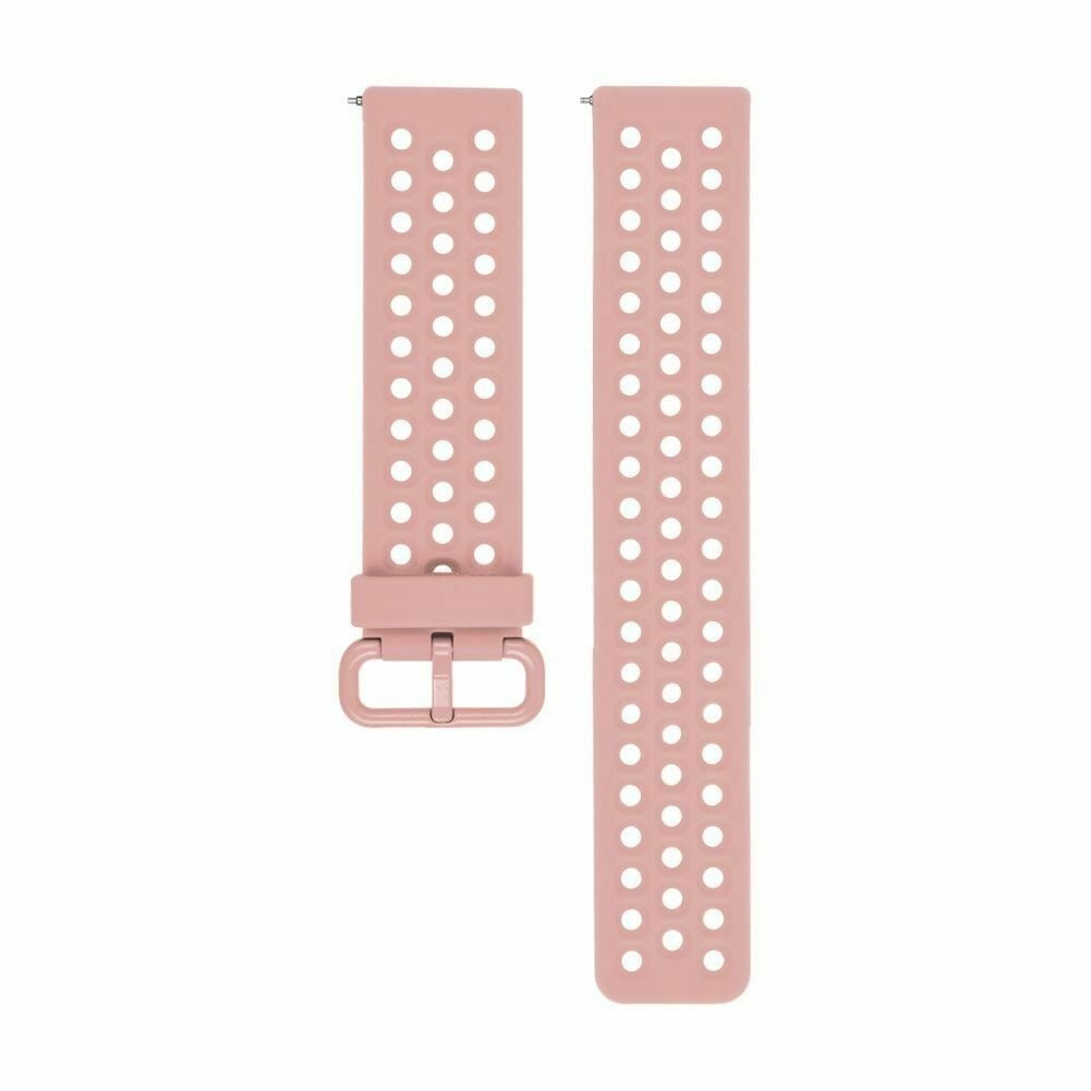 Fitbit VersaおよびVersa 2用ピンクの通気性交換ストラップ