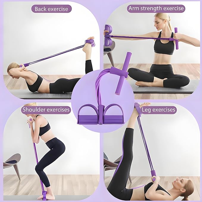 Flexano Fitness Resistance Band Set — Elastic Workout Bands for Full-Body Training