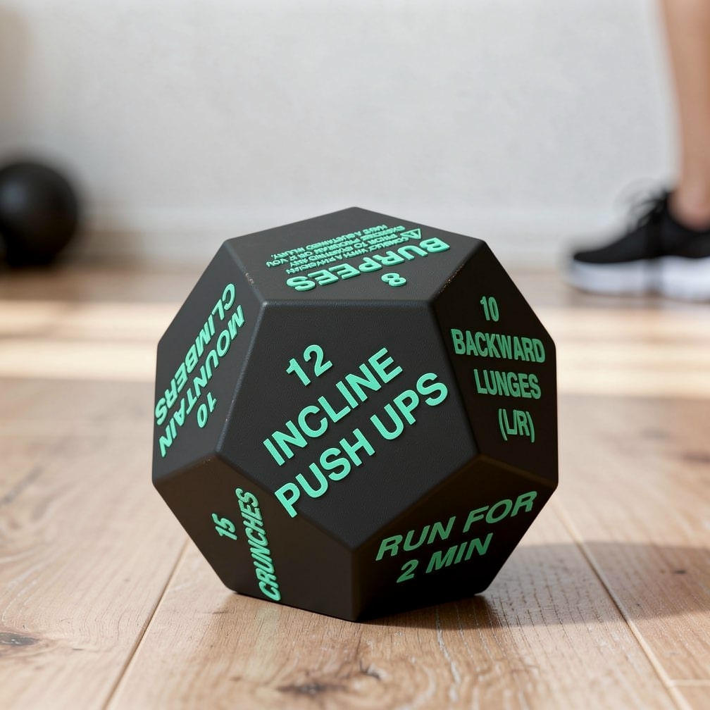 KraftWürfel Fitness Dice for Muscle Building and Strength Training — Full-Body Bodyweight Workout