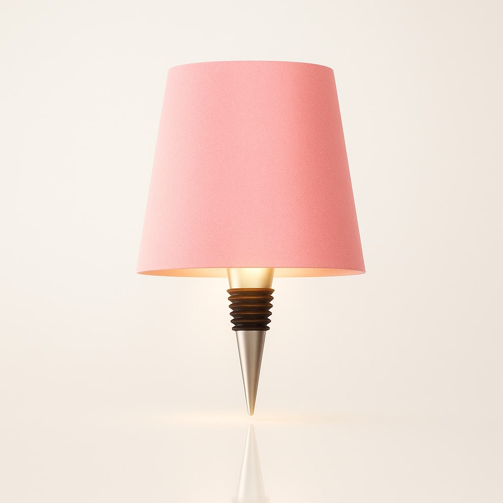 LumiBottle ledningsfri bordlampe formet som en flaske — varmt stemningslys, ingen installation