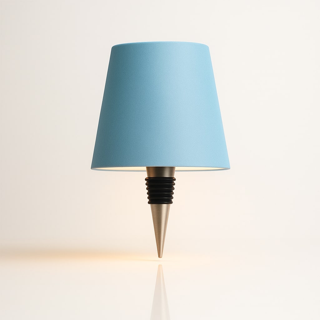 LumiBottle ledningsfri bordlampe formet som en flaske — varmt stemningslys, ingen installation