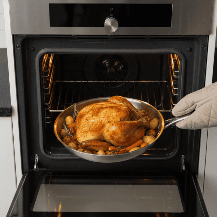 Frying Pan In Titanium With No Nonstick Coating For All Heat Sources