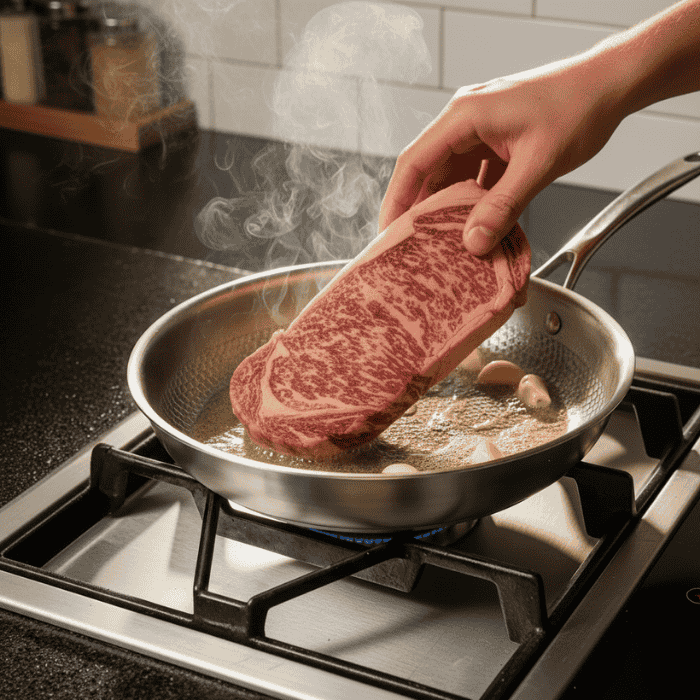 Frying Pan In Titanium With No Nonstick Coating For All Heat Sources