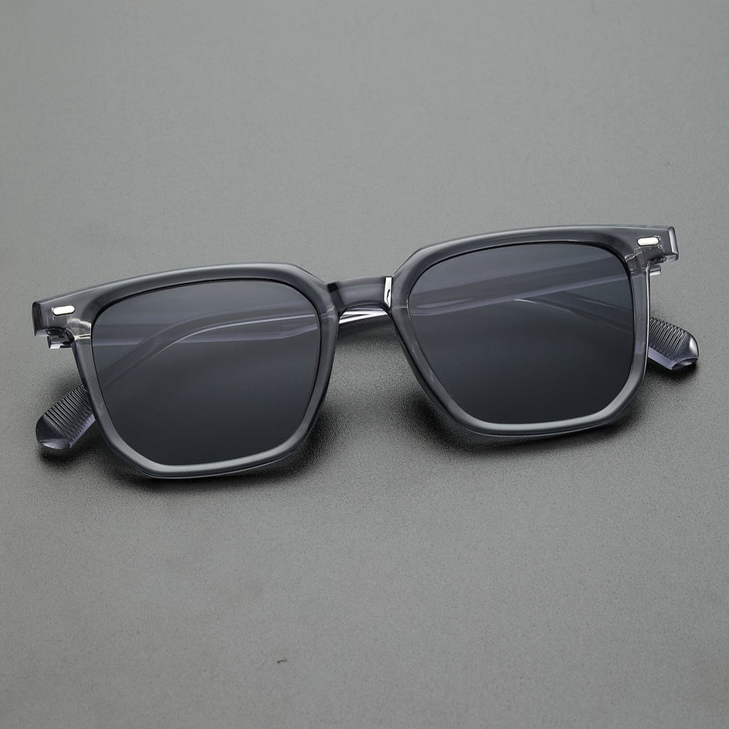 Men's Square Sunglasses Retro Style With Lightweight Polycarbonate Frame And UV Protection