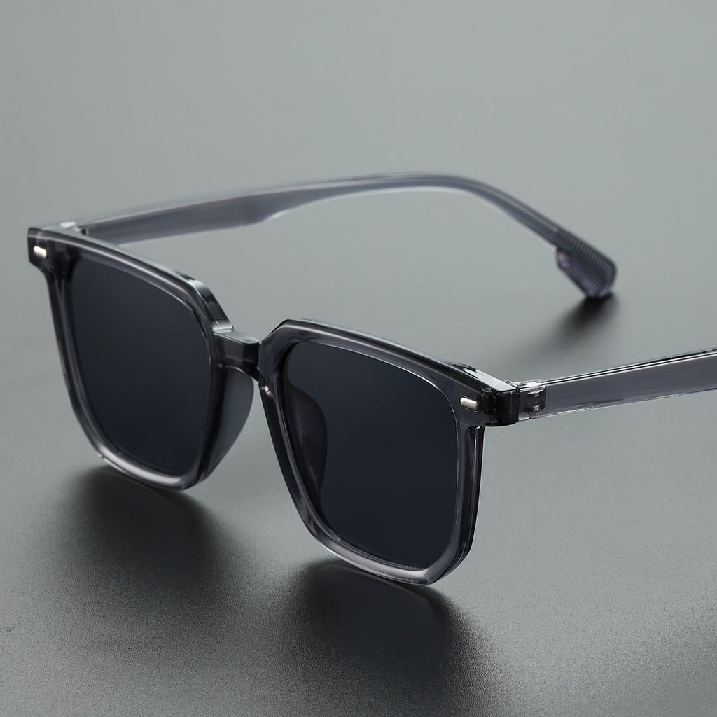 Men's Square Sunglasses Retro Style With Lightweight Polycarbonate Frame And UV Protection