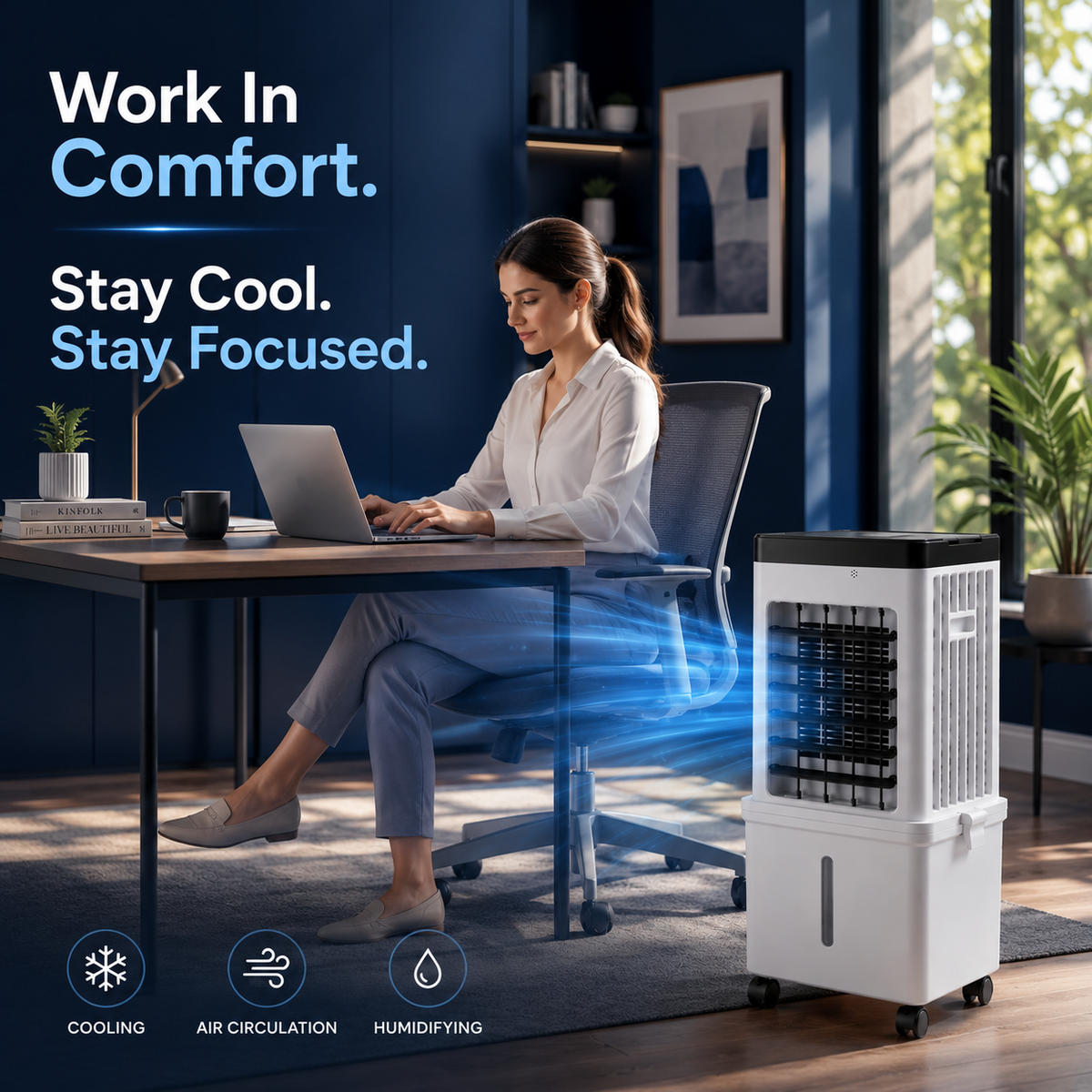 Raffrescatore d’aria portatile 3 in 1 FrostAir — Umidifica, purifica l’aria e rinfresca
