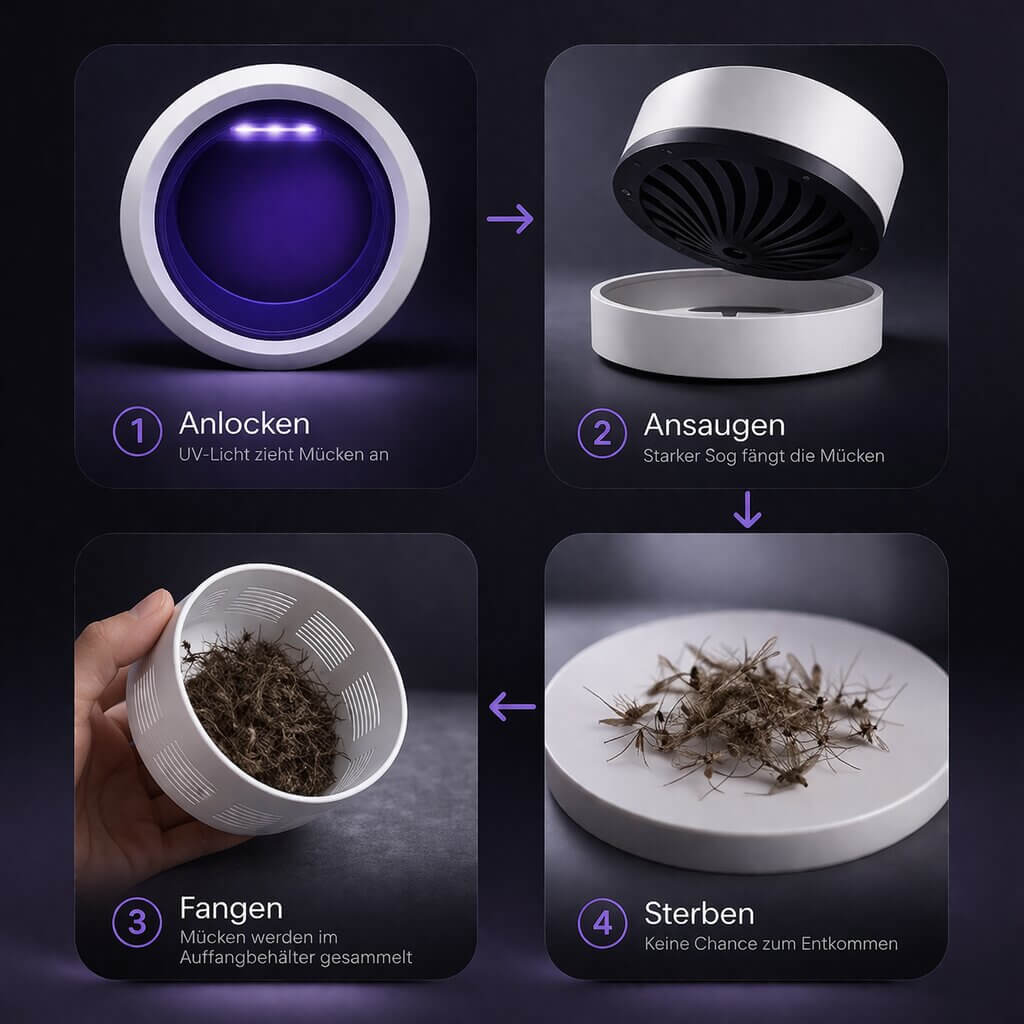 Insectra מלכודת UV חשמלית לזבובים — לוכדת יתושים, זבובי פירות ועשים