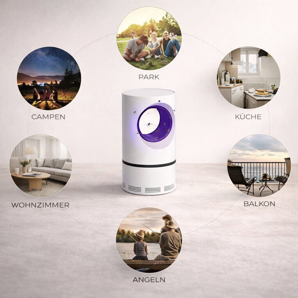 Insectra מלכודת UV חשמלית לזבובים — לוכדת יתושים, זבובי פירות ועשים