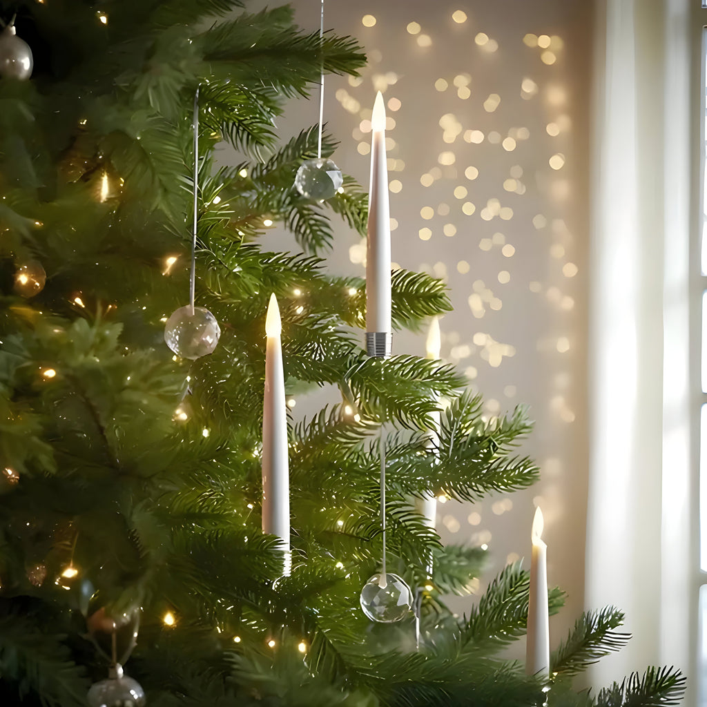 Remote Control LED Christmas Tree Candles With Flickering Light Dimmable Timer