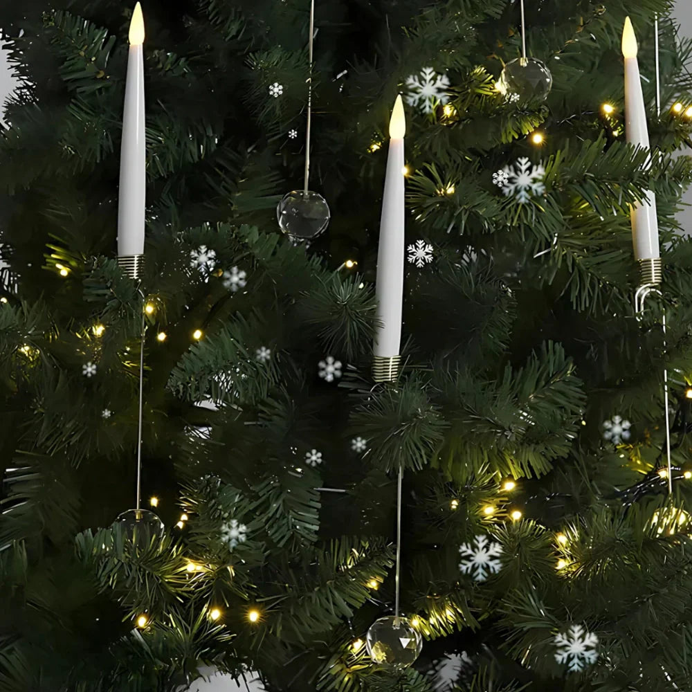 Remote Control LED Christmas Tree Candles With Flickering Light Dimmable Timer