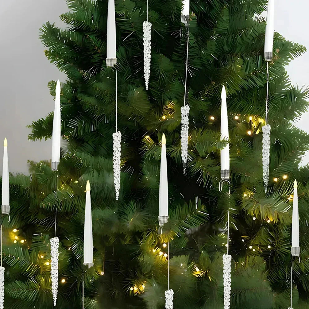 Remote Control LED Christmas Tree Candles With Flickering Light Dimmable Timer