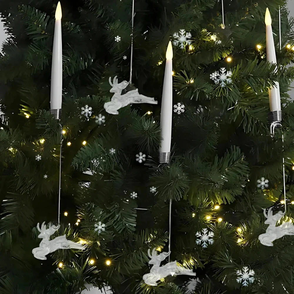 Remote Control LED Christmas Tree Candles With Flickering Light Dimmable Timer