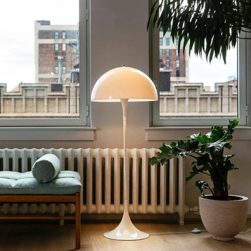 Aurelo Nordic Mushroom Lamp With LED Floor For Bedroom Ambience Light In Modern Homes