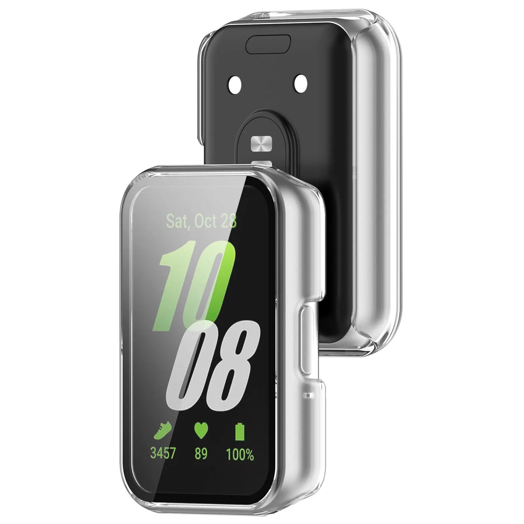 Průhledné pevné pouzdro pro Samsung Galaxy Fit 3 – integrovaný skleněný panel