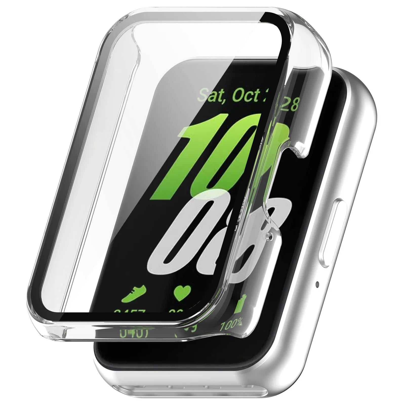 Průhledné pevné pouzdro pro Samsung Galaxy Fit 3 – integrovaný skleněný panel