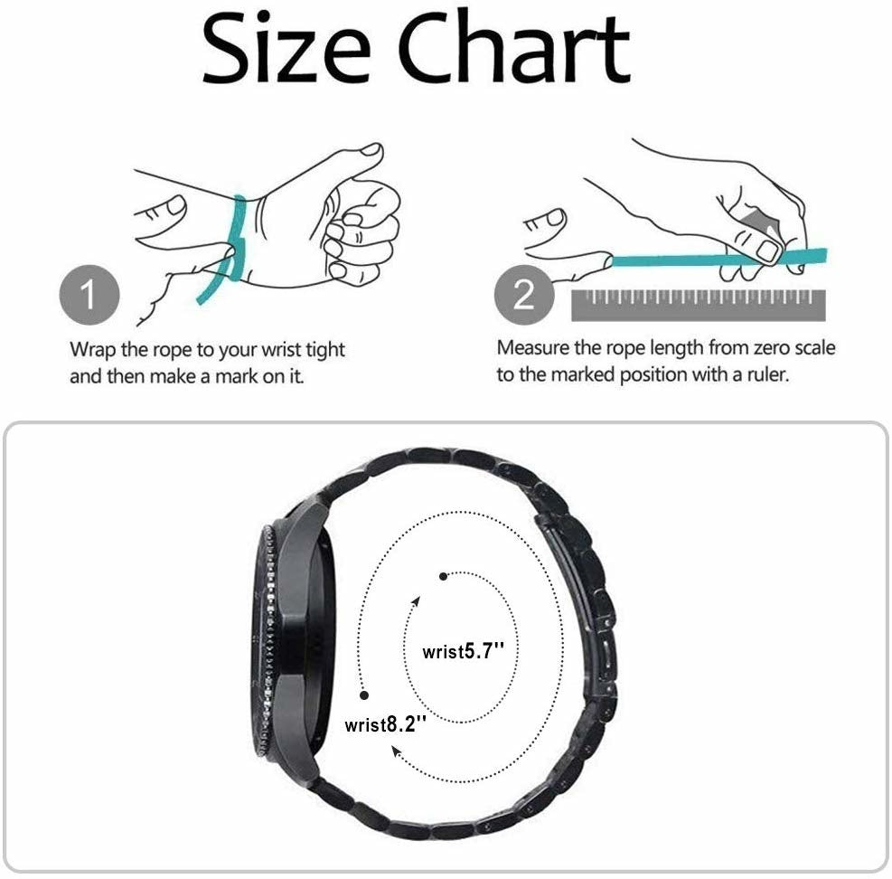 سوار ساعة Samsung Galaxy Watch 3 مقاس 45 مم — فولاذ مقاوم للصدأ أسود