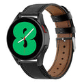 40 mm — smukły czarny pasek skórzany do zegarka Samsung Galaxy Watch 4