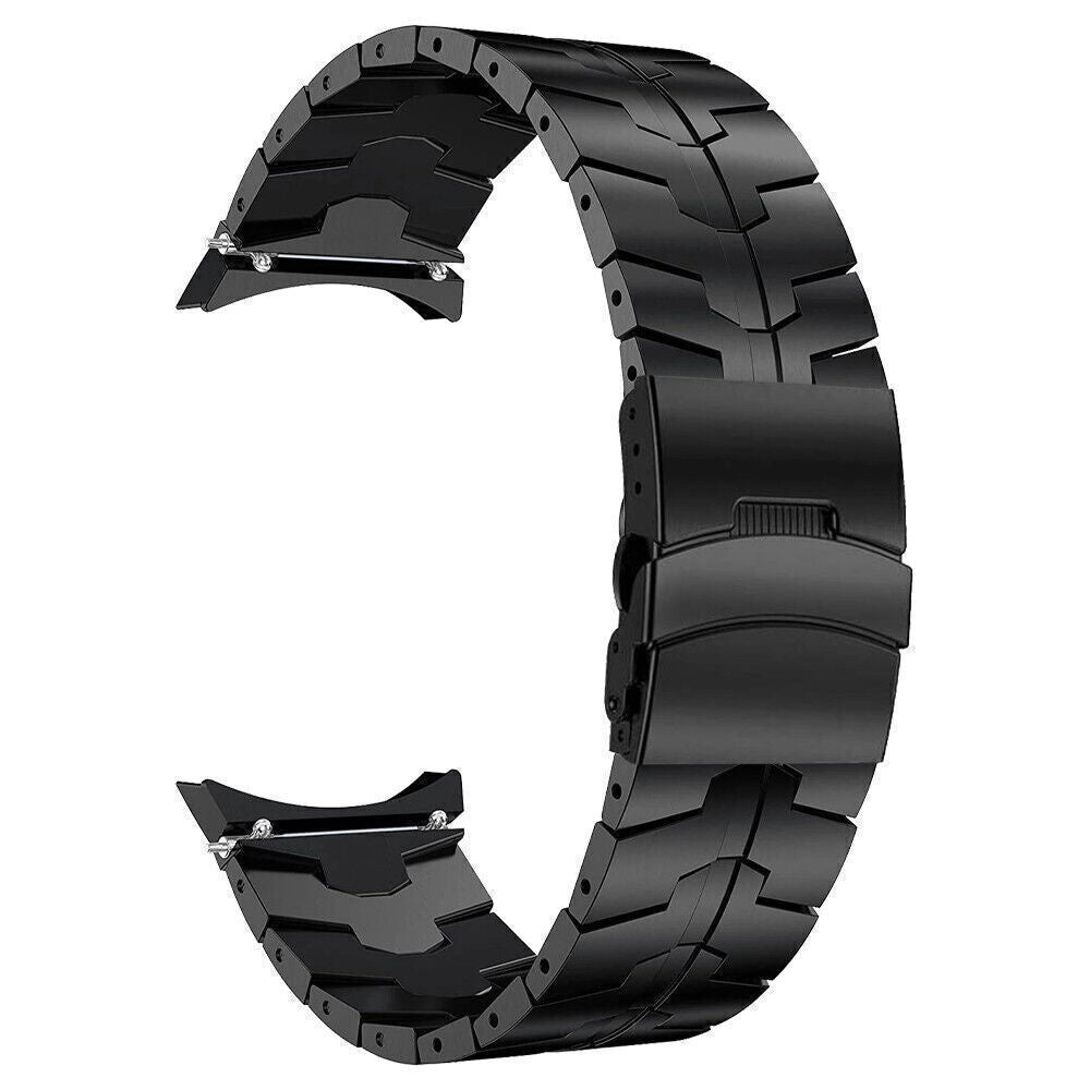 Samsung Galaxy Watch 6 Classic 47 mm-band — zwarte stalen armband, vouwsluiting