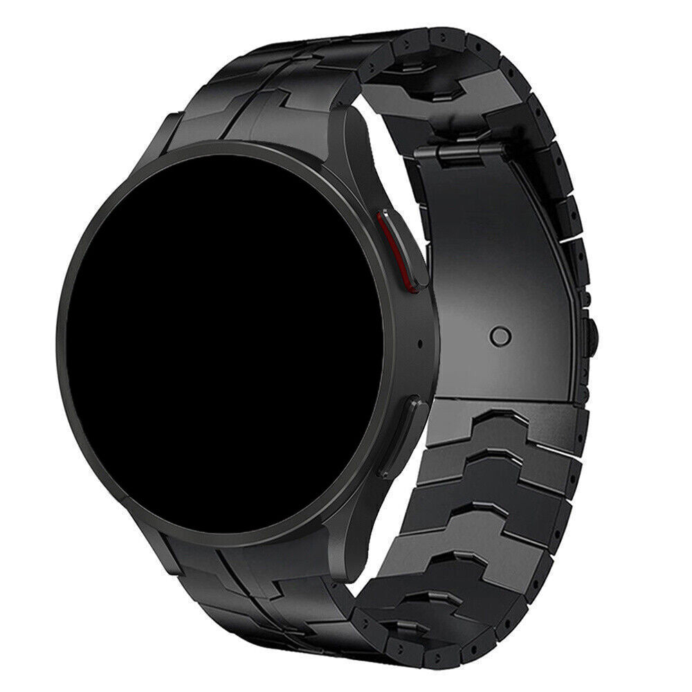 Samsung Galaxy Watch 6 Classic 47 mm-band — zwarte stalen armband, vouwsluiting