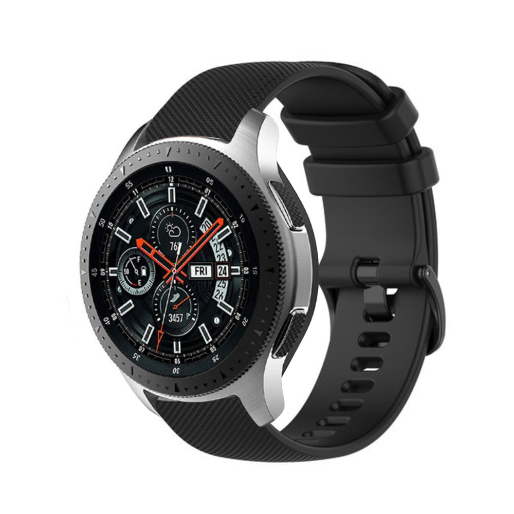 Samsung Galaxy Watch 46mm — Prémiový černý silikonový řemínek
