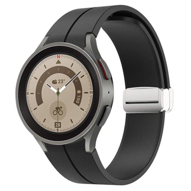 Samsung Galaxy Watch 5 Pro -magneettiranneke urheiluun — varma istuvuus, musta
