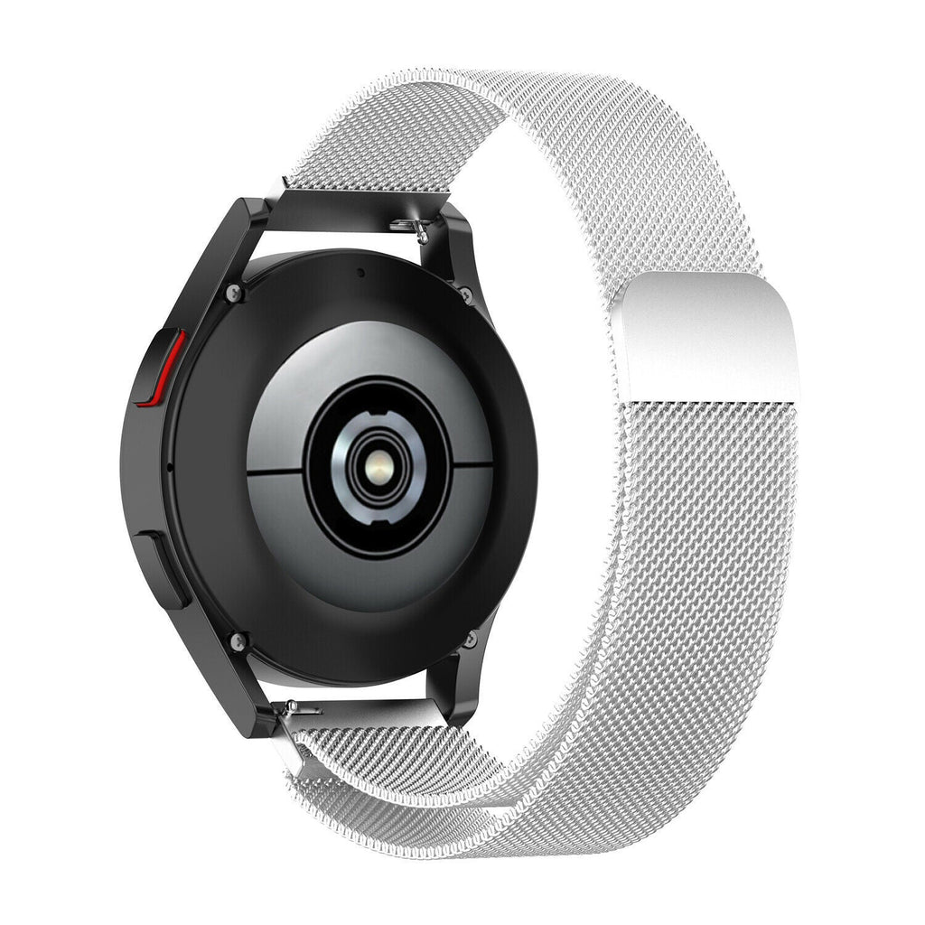 Ersatzarmband für die Samsung Galaxy Watch 5 40 mm – Milanese-Schleife, Silber