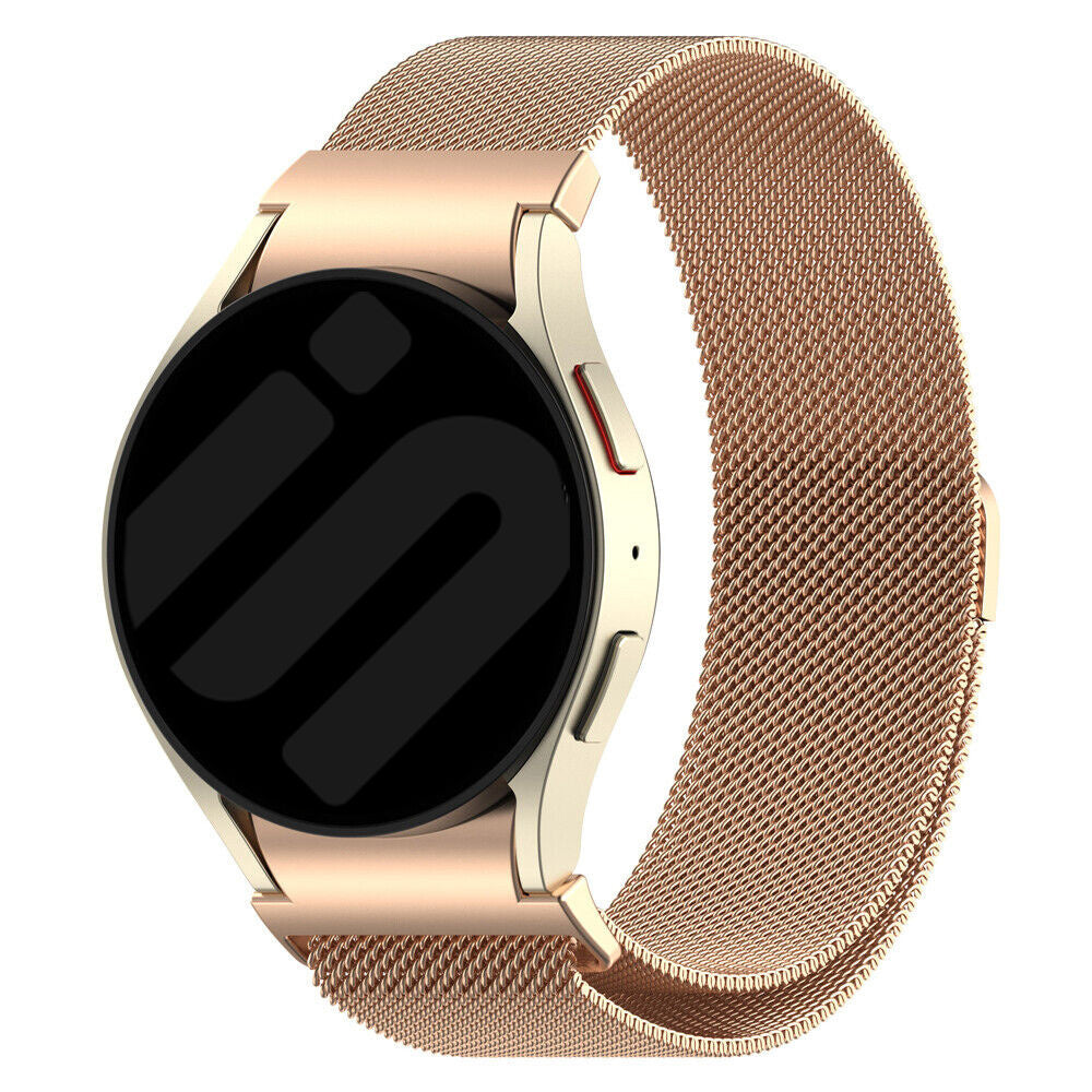 Samsung Galaxy Watch 4 -milanolainen ranneke — 40 mm, yhdellä painalluksella, ruusukulta