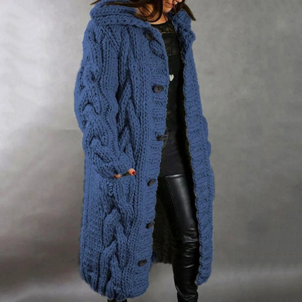 Cozy Cable Knit Long Coat | Ka-mostore
