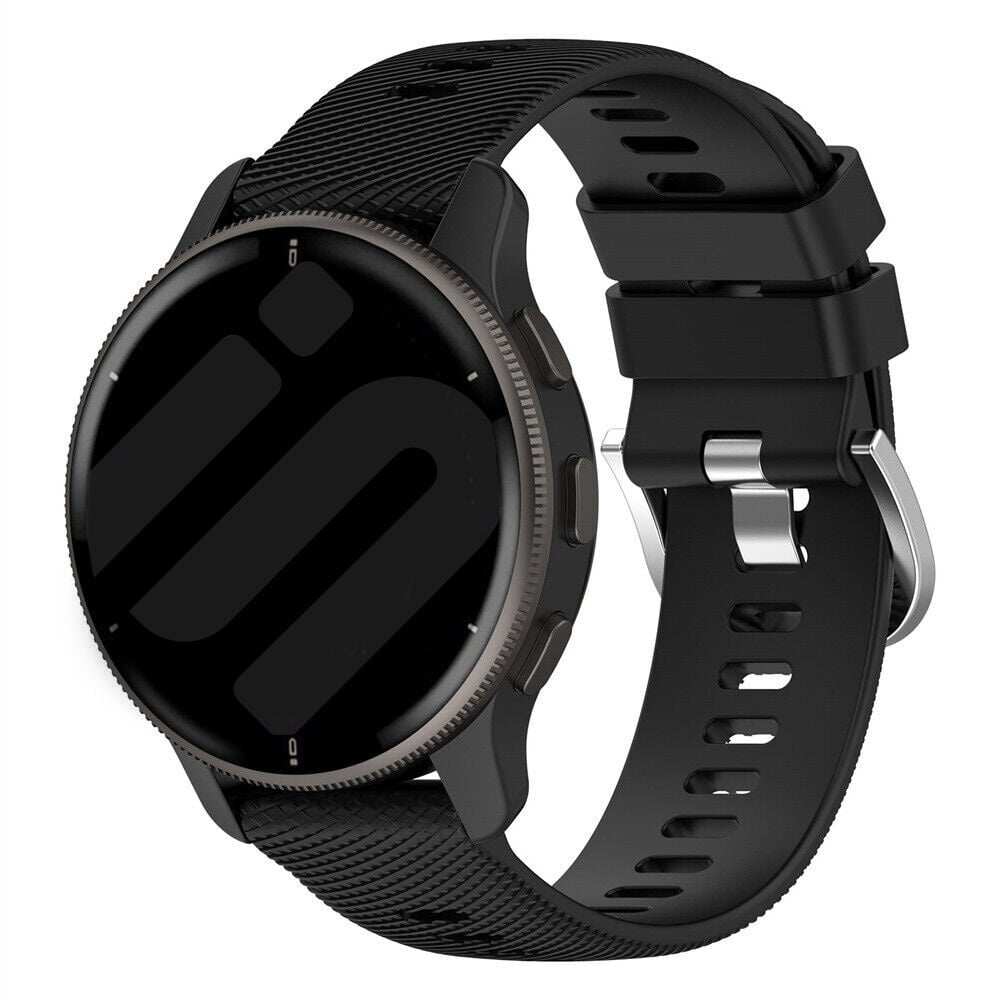 Black Silicone Replacement Strap for Garmin Venu 2