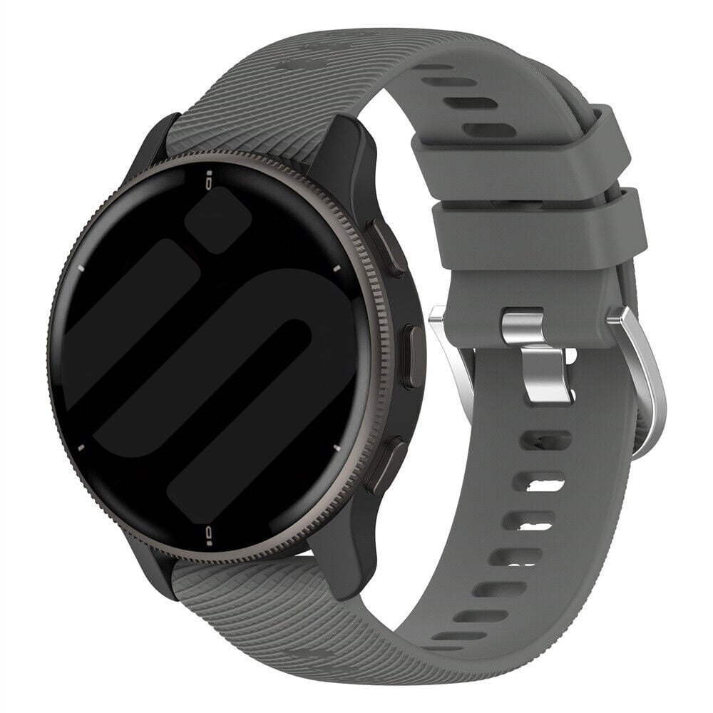 Pulseira para relógio Garmin Vivoactive 4 — bracelete de silicone cinzento-escuro