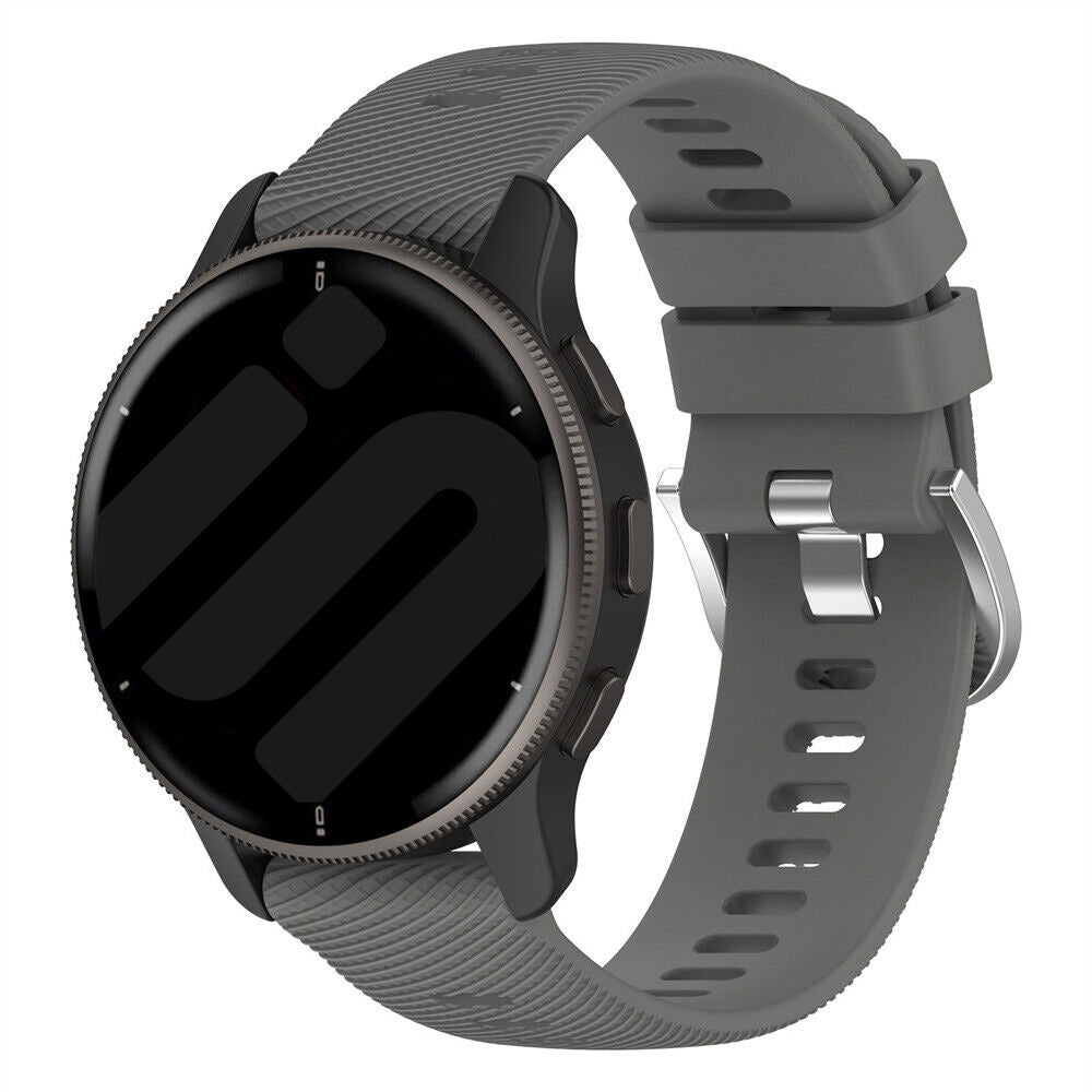 Ανταλλακτικό λουράκι Garmin Forerunner 245 — εύκαμπτη σιλικόνη σε σκούρο γκρι χρώμα