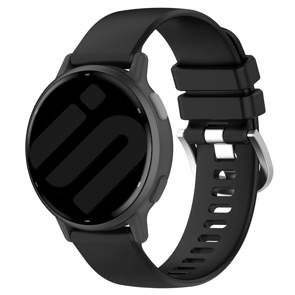 Klasyczny zamienny pasek z czarnego silikonu do Garmin Venu 2