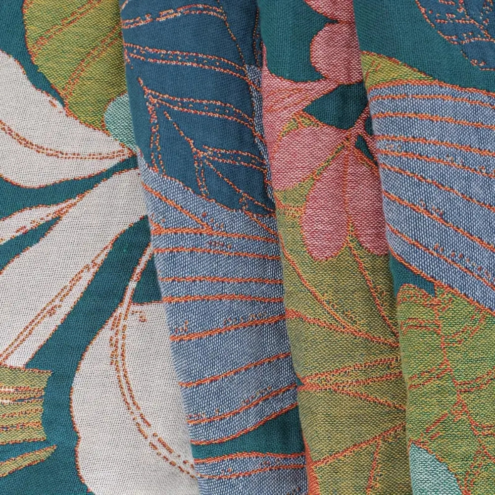Botanical Print Cotton Gauze Throw Blanket | Ka-mostore