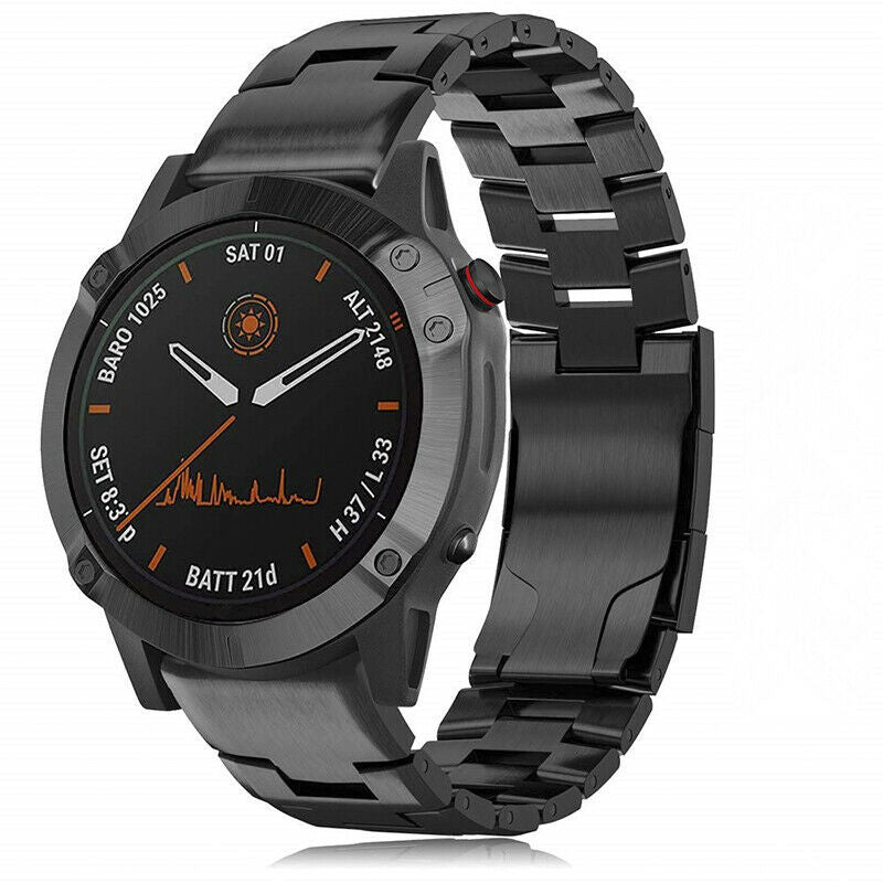Sort titaniumurrem til Garmin Fenix 5 Plus og Fenix 6 Pro