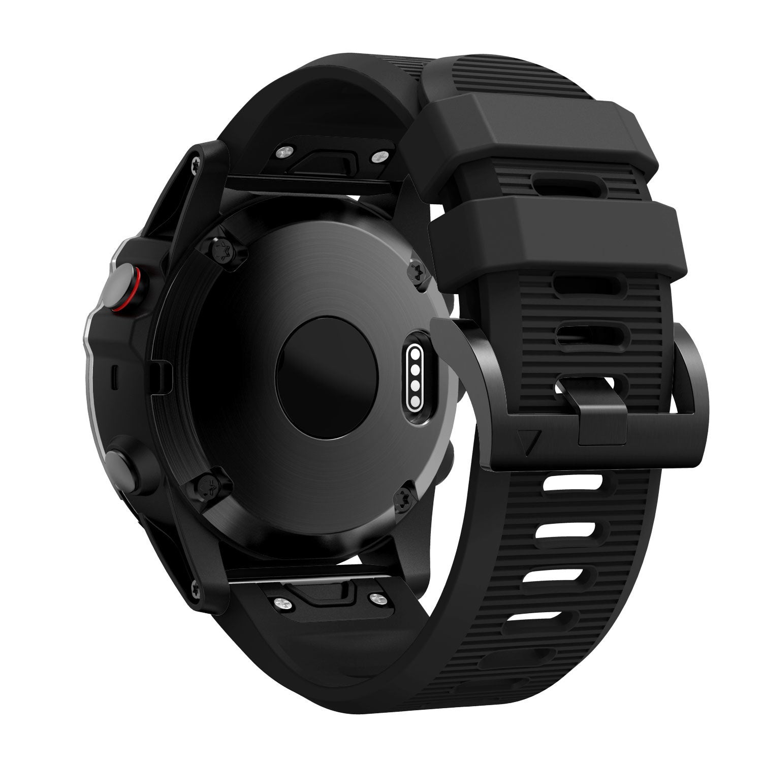 Vervangende band voor de Garmin Fenix 5x- en 6x-serie – zwart siliconen