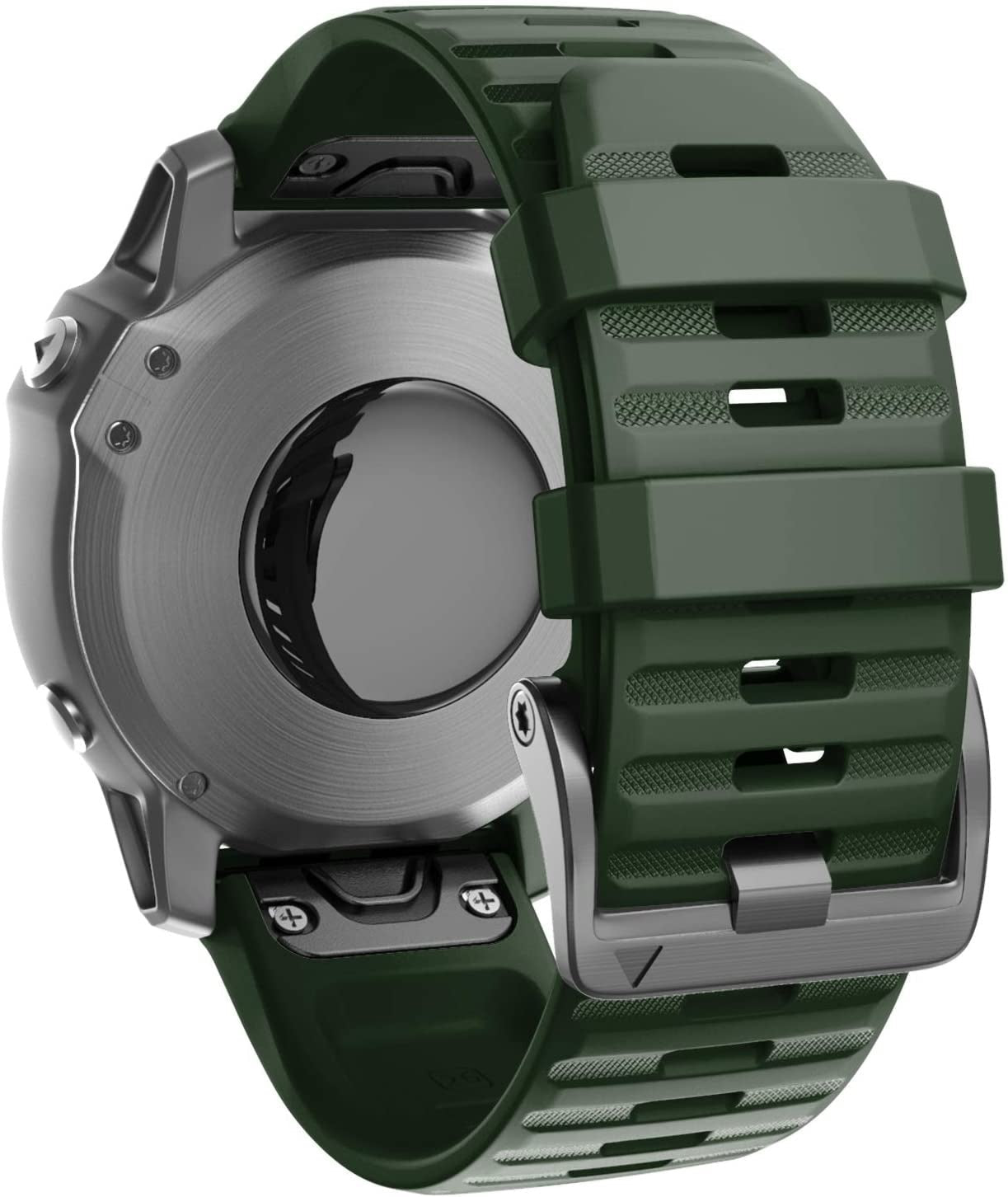Dunkelgrünes Silikonarmband für Garmin Fenix 5X und 6X