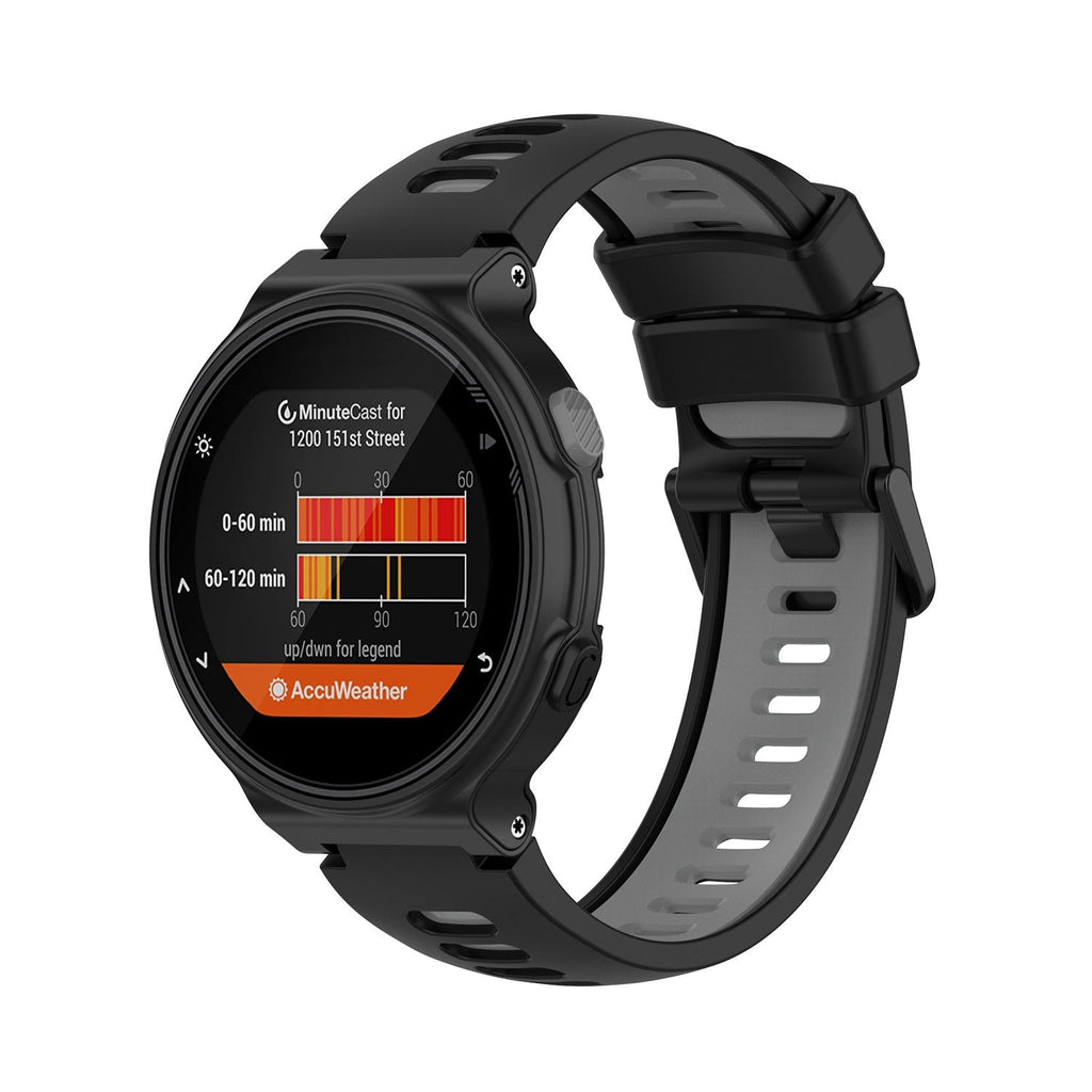 Garmin Forerunner 735XT Sport Strap — Black, Gray, White Accents