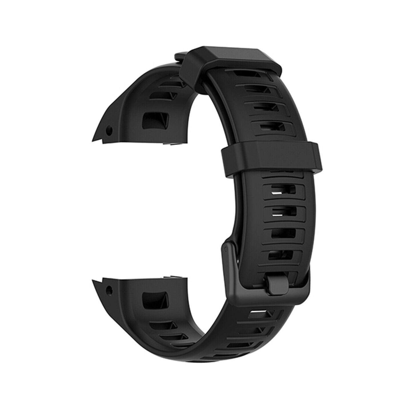 Silikonový řemínek pro hodinky kompatibilní s Garmin Instinct 1/2, pružný černý řemínek