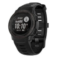 Silikonový řemínek pro hodinky kompatibilní s Garmin Instinct 1/2, pružný černý řemínek