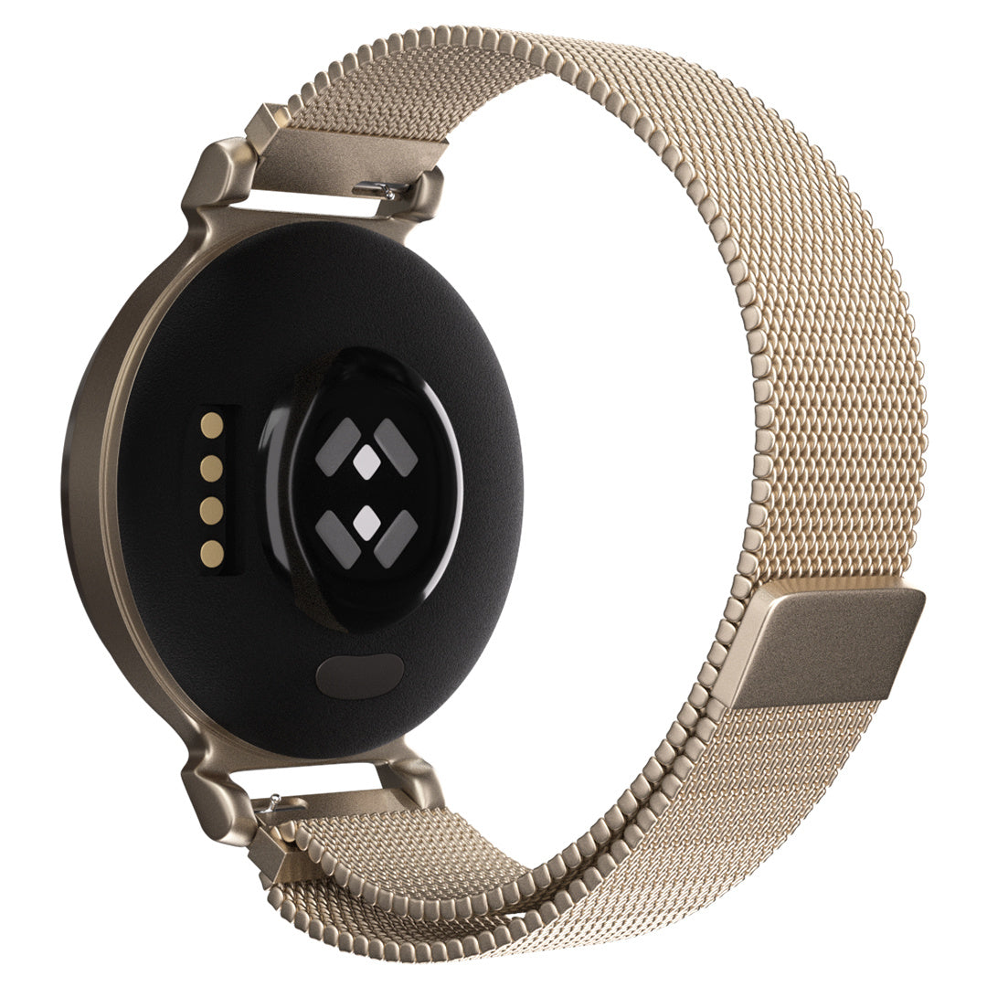Garmin Lily 2 Milanese-ranneke — magneettikiinnitys, samppanjakulta