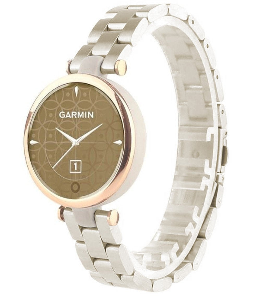 سوار بديل لساعة Garmin Lily من الفولاذ بلون الشامبانيا — إغلاق بإبزيم فراشة