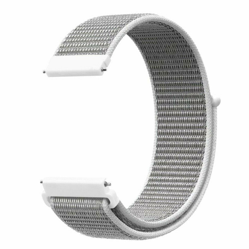 Bracelet de remplacement gris en nylon avec fermeture auto-agrippante pour montre Garmin Venu 2s