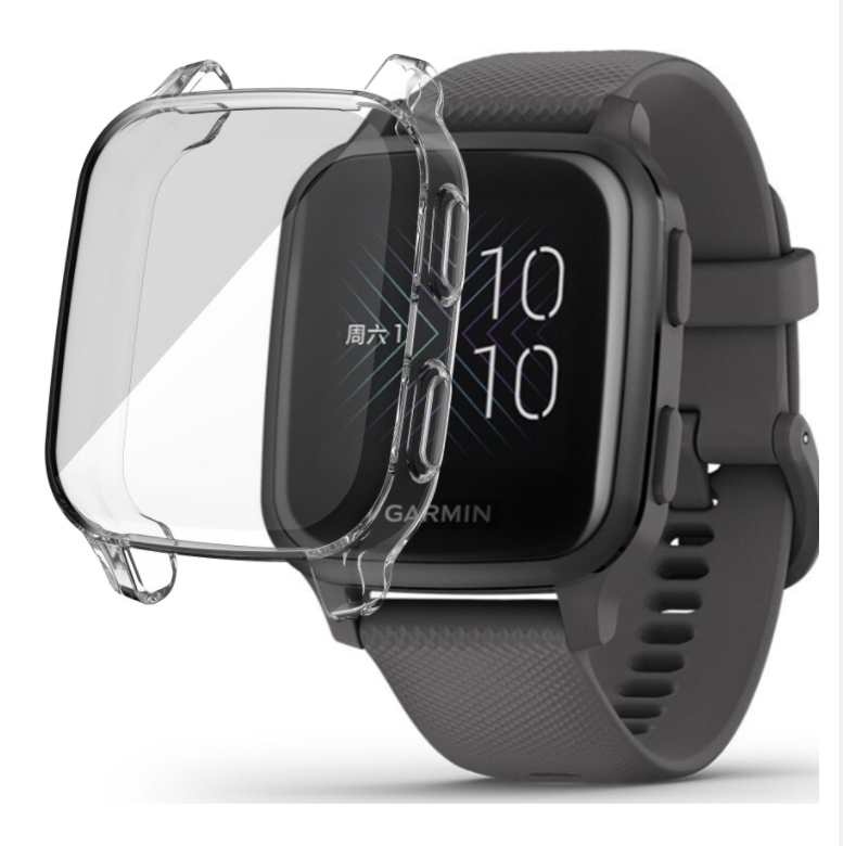 Läpinäkyvä suojakuori Garmin Venu Sq -kelloon