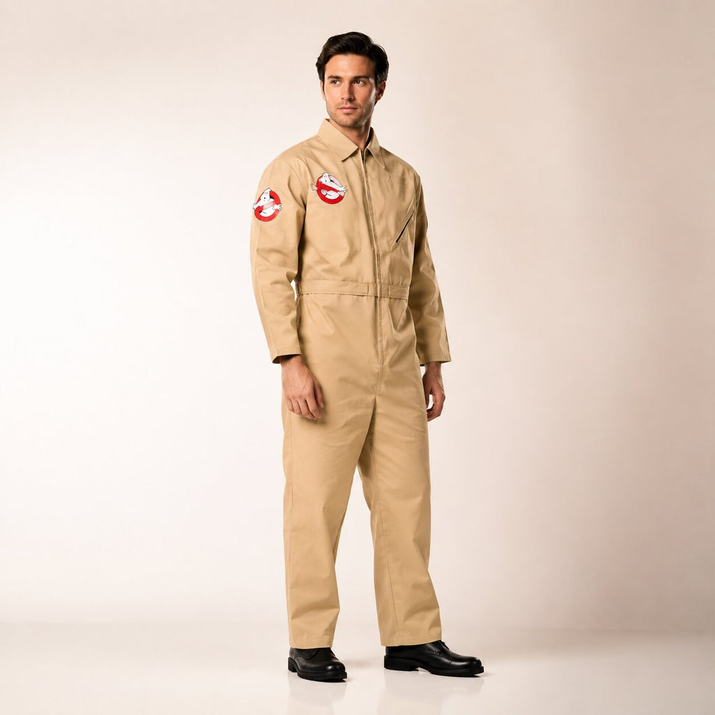 Costume di Ghostbusters per Halloween — tuta beige ispirata al film, per bambini e adulti