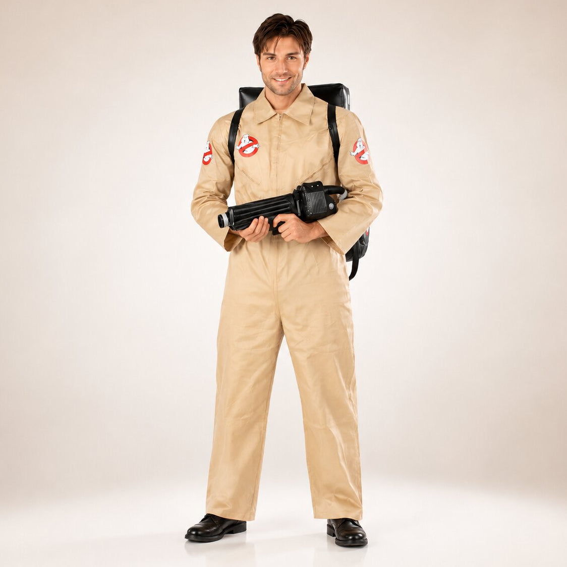 Costume di Ghostbusters per Halloween — tuta beige ispirata al film, per bambini e adulti