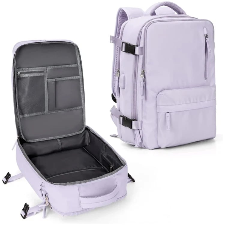 35L Water-Resistant Laptop Backpack With USB Charging Port And Wet Dry Compartments